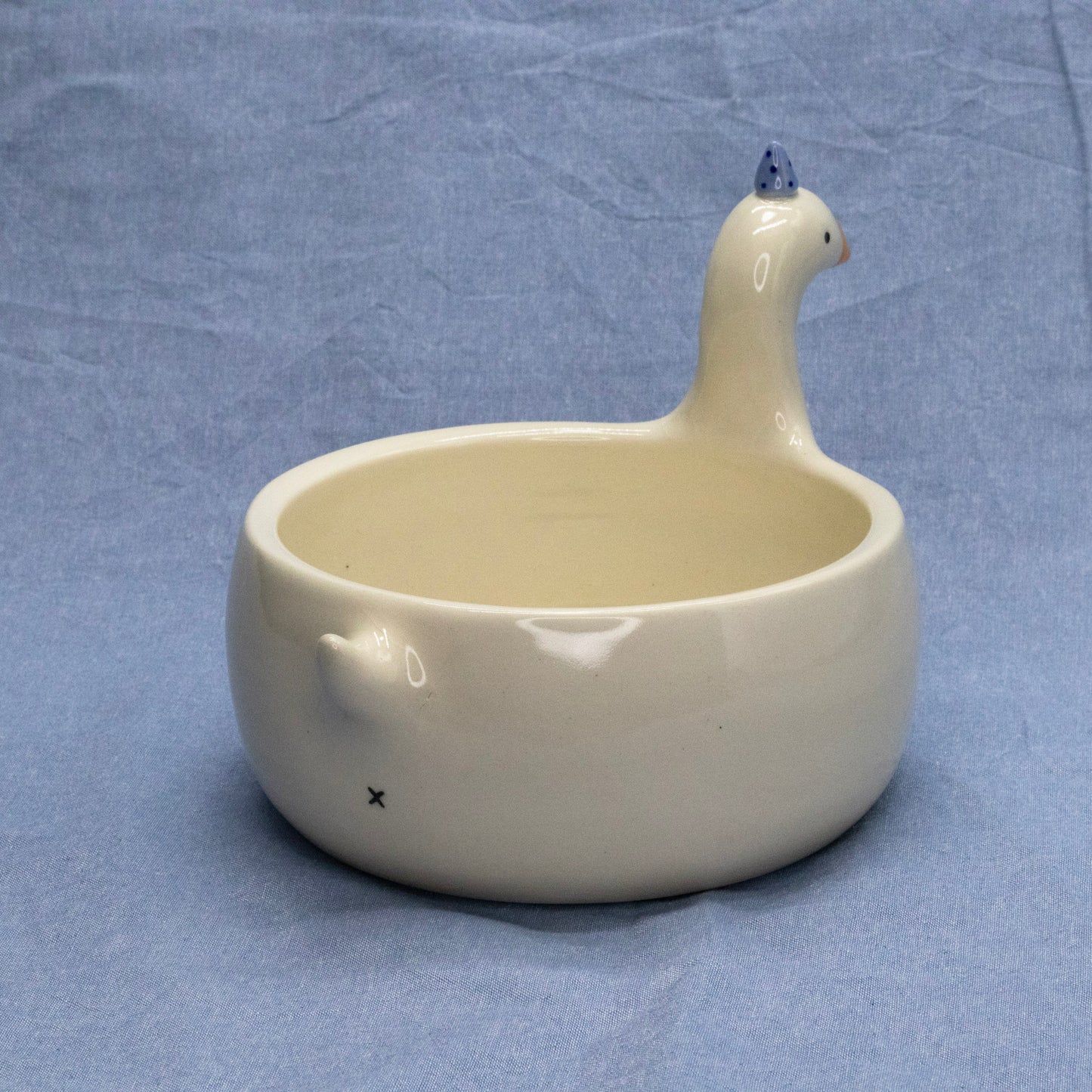 Silly Goose Planter (Blue Hat) by Mud Monster Clayworks