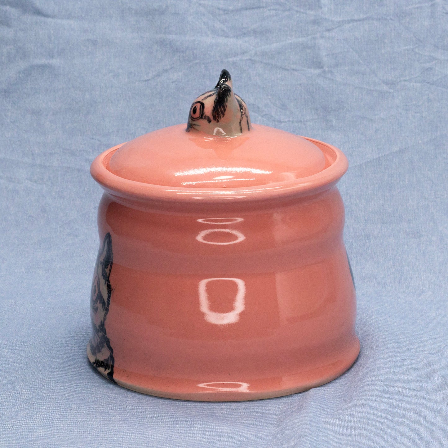 Lucky Kitty Head Jar by Frank Jacques