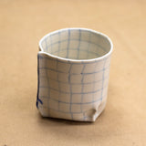 Nerikomi Check Pattern Origami Mug by Saori M Stoneware