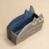 Square Napkin Holder (Grey and Blue) by Yuka Nakano