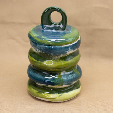 Lidded Jar #2 by Julie Burmeister