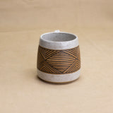 Charcoal Maze Mug by Sanctuary Ceramics