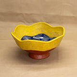 Medium Scalloped Yellow Bowl
