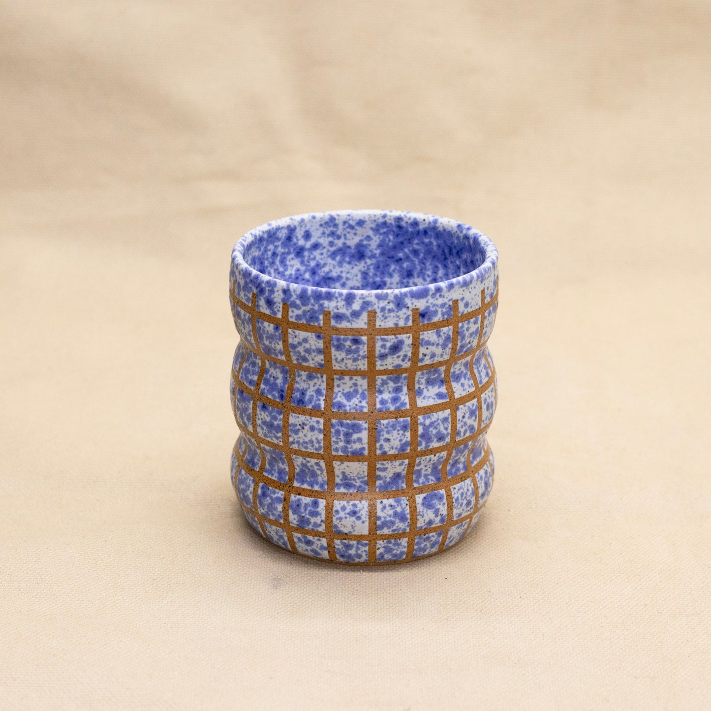 Blue Splatterware Bubble Mug by Wrecky Designs