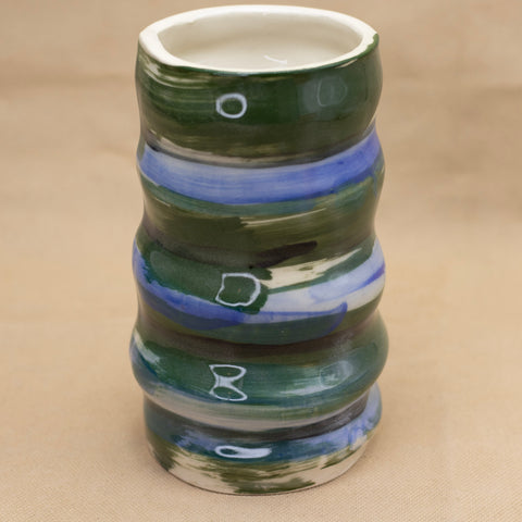 Green and Blue Vase by Julie Burmeister