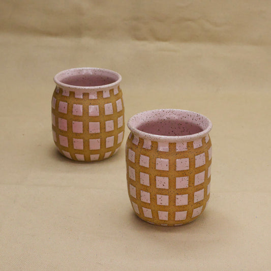 Rutile Pink Lattice Flared Tumbler by Wrecky Designs