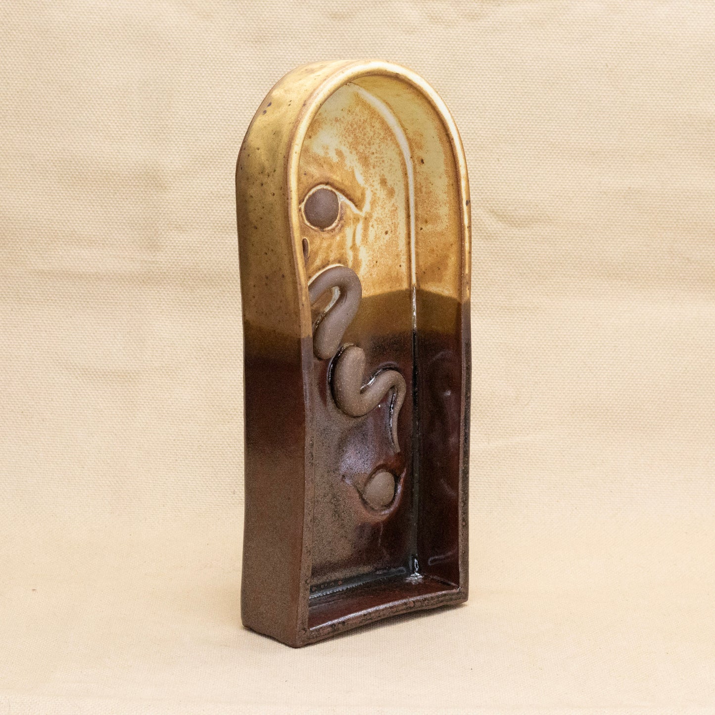 Double Cry Eye Shelf by Elva Bennett (second with crack)