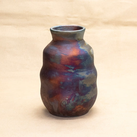 Raku Vase by Victoria Le