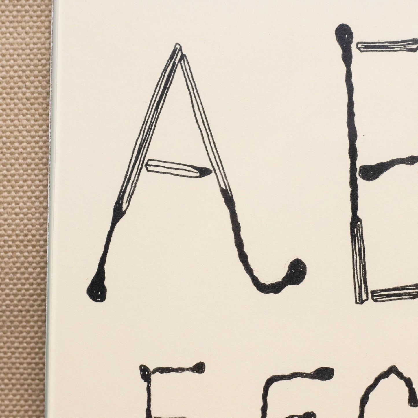 Framed Match Font Print by Kyle Jordan