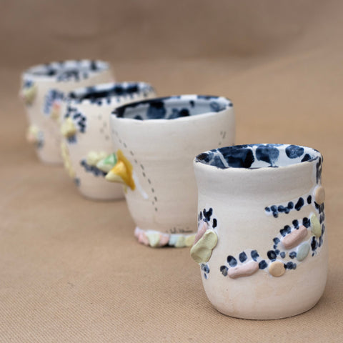 Wheelthrown Candied Porcelain Sipper