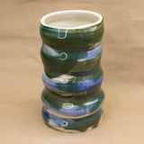 Green and Blue Vase by Julie Burmeister