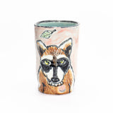 Racoon Tumbler with Little Leaf by Frank Jacques