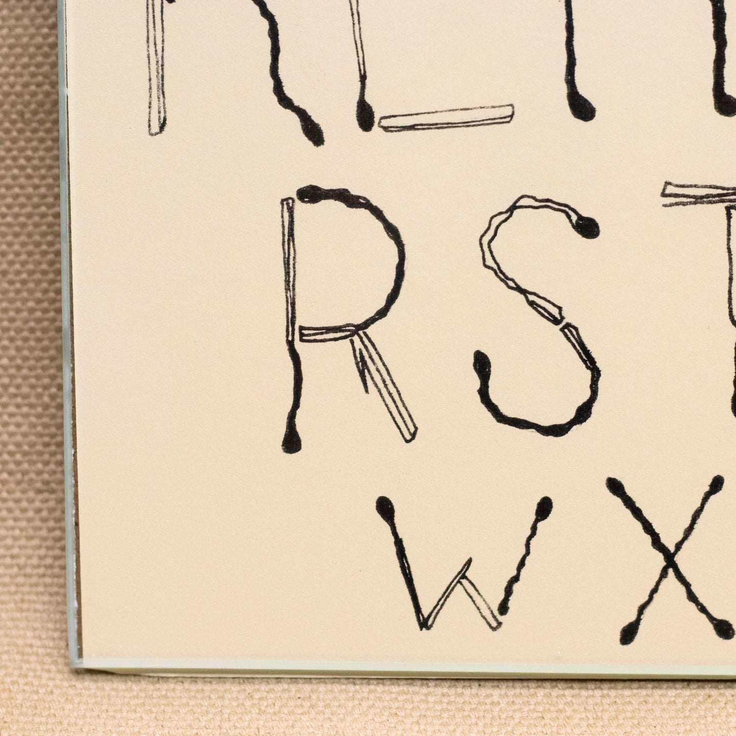 Framed Match Font Print by Kyle Jordan