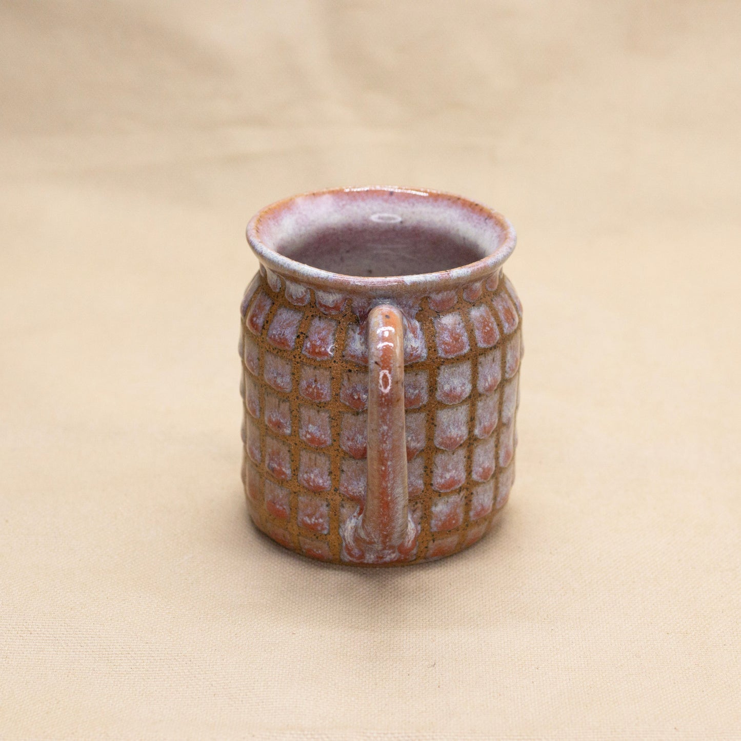 Poppy/Rose Mist Flared Lattice Mug by Wrecky Designs