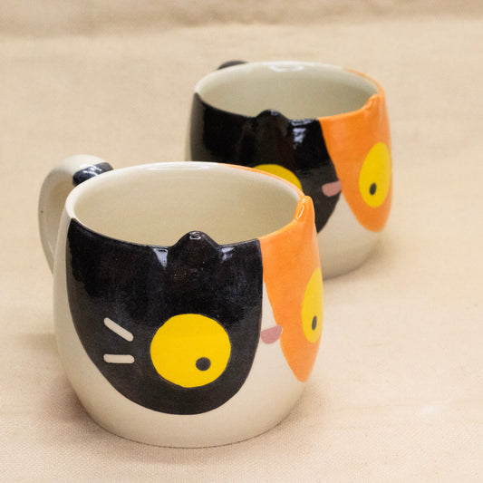 Calico Kitty Mug by Hei Mao Studio