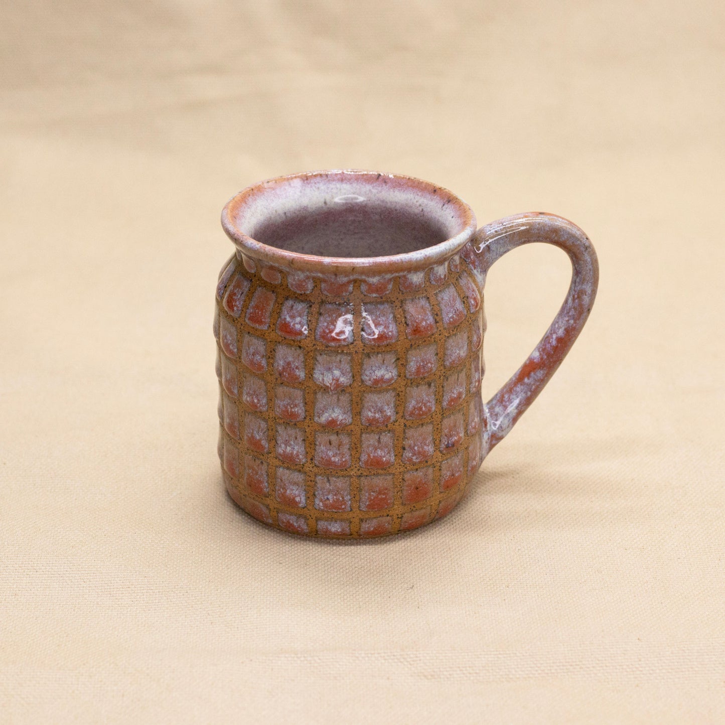 Poppy/Rose Mist Flared Lattice Mug by Wrecky Designs