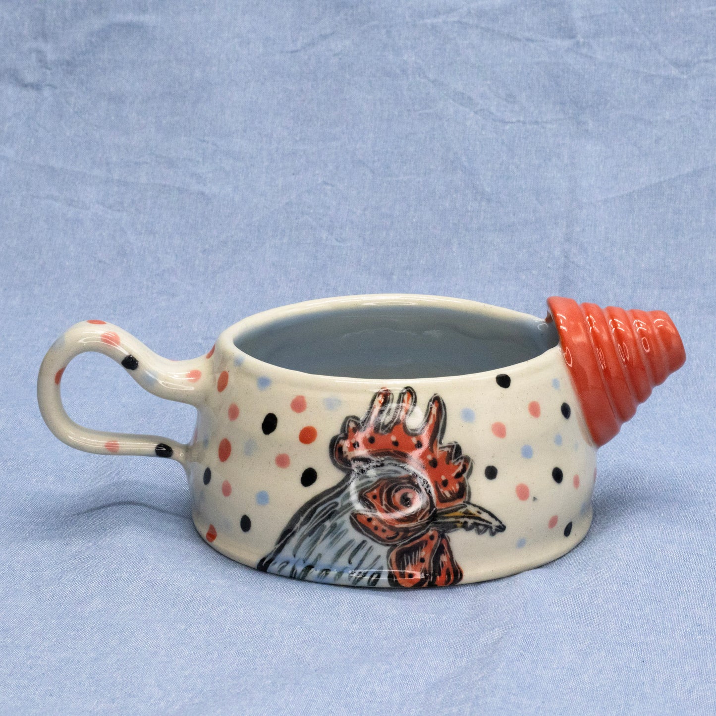 Lucky Rooster Perty Creamer by Frank Jacques