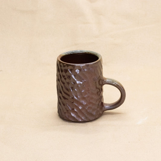 Tiny Soda-Fired Mug: Tree Bark by Jennifer Nerad