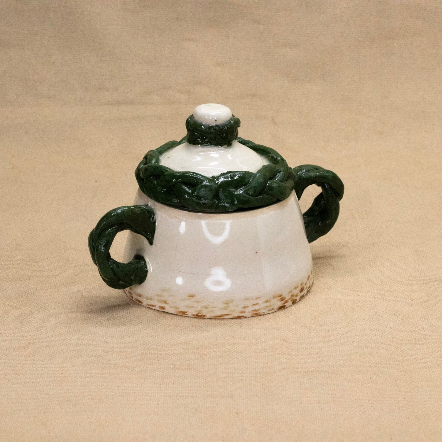 Braided Detail Trinket Jar with Lid by Laura Lorenz