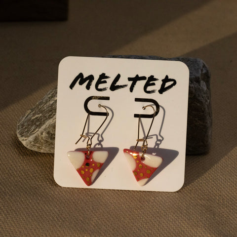 Angle Earrings #1 by Melted Porcelain