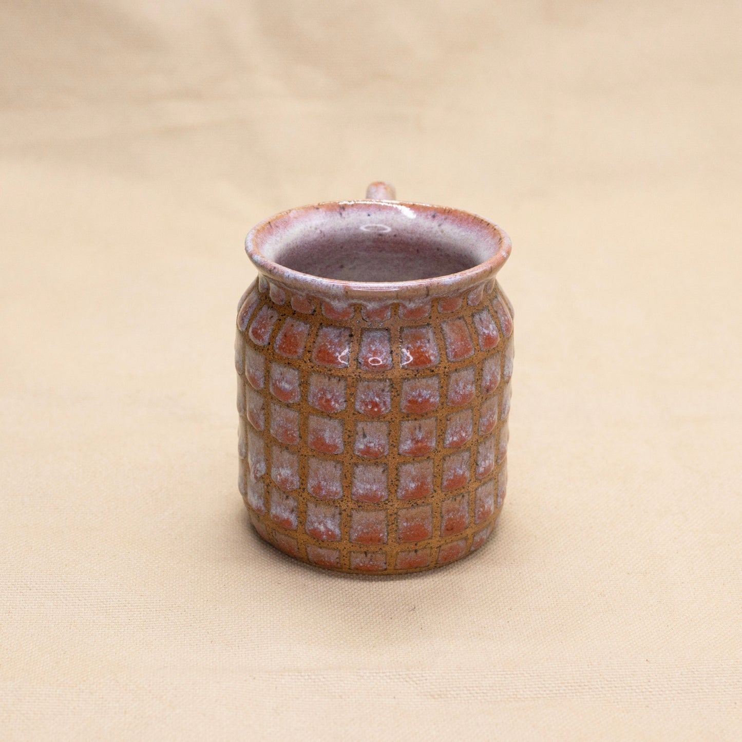 Poppy/Rose Mist Flared Lattice Mug by Wrecky Designs