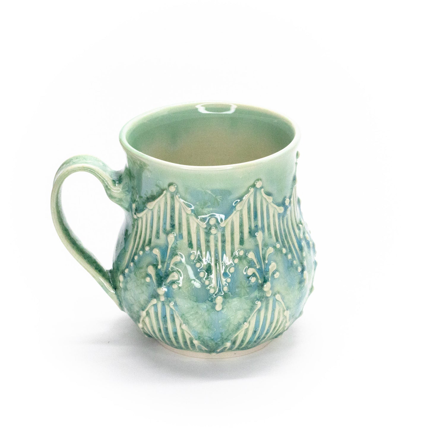 Turquoise Crystalline Mug by Savanah Conrad