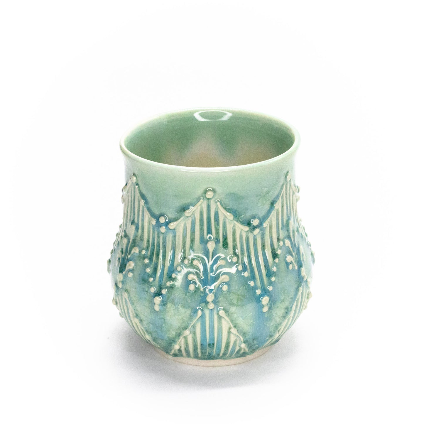 Turquoise Crystalline Mug by Savanah Conrad