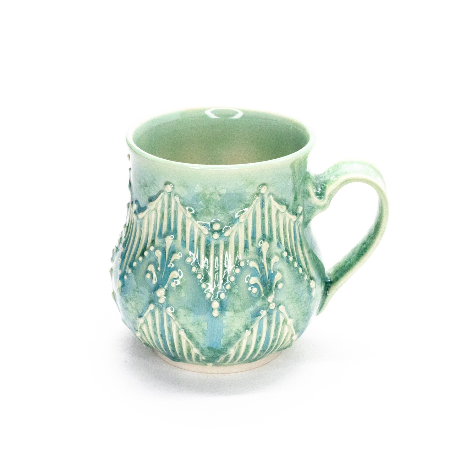 Turquoise Crystalline Mug by Savanah Conrad