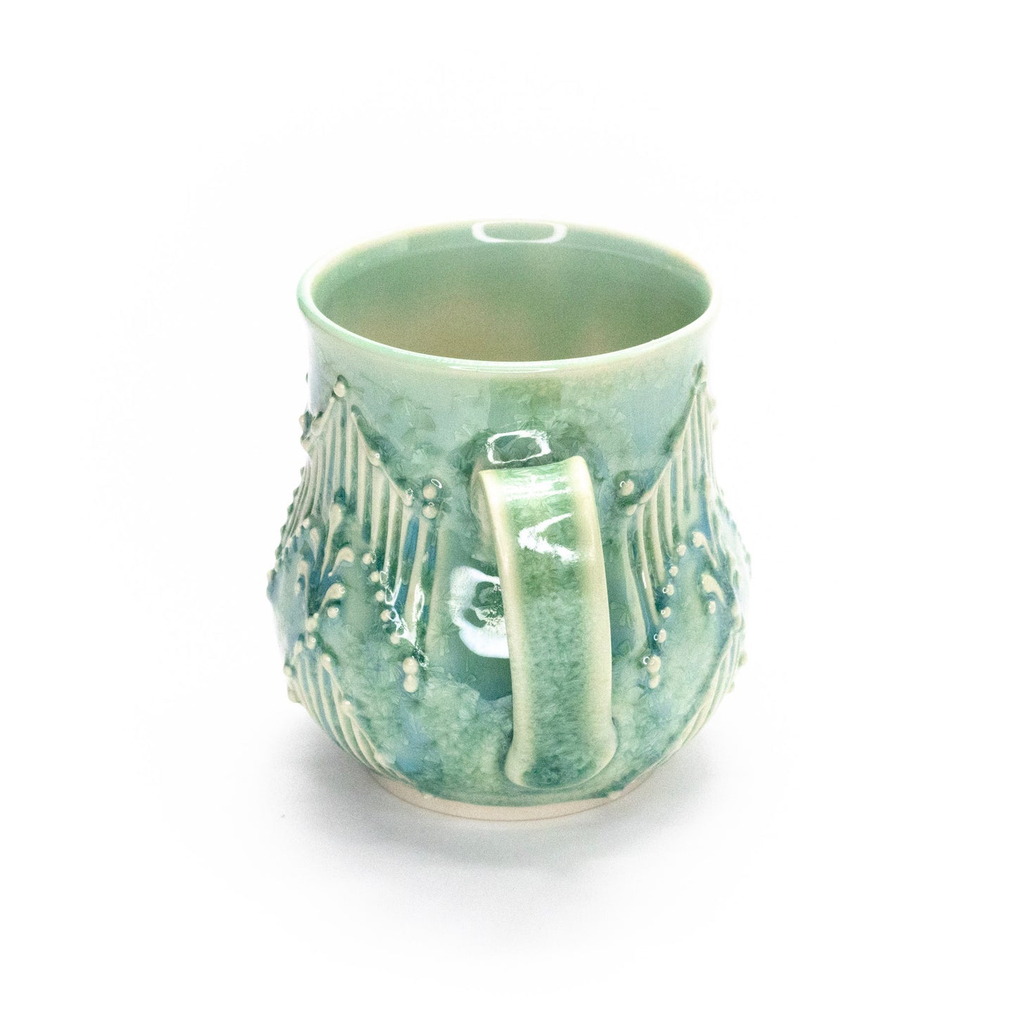 Turquoise Crystalline Mug by Savanah Conrad