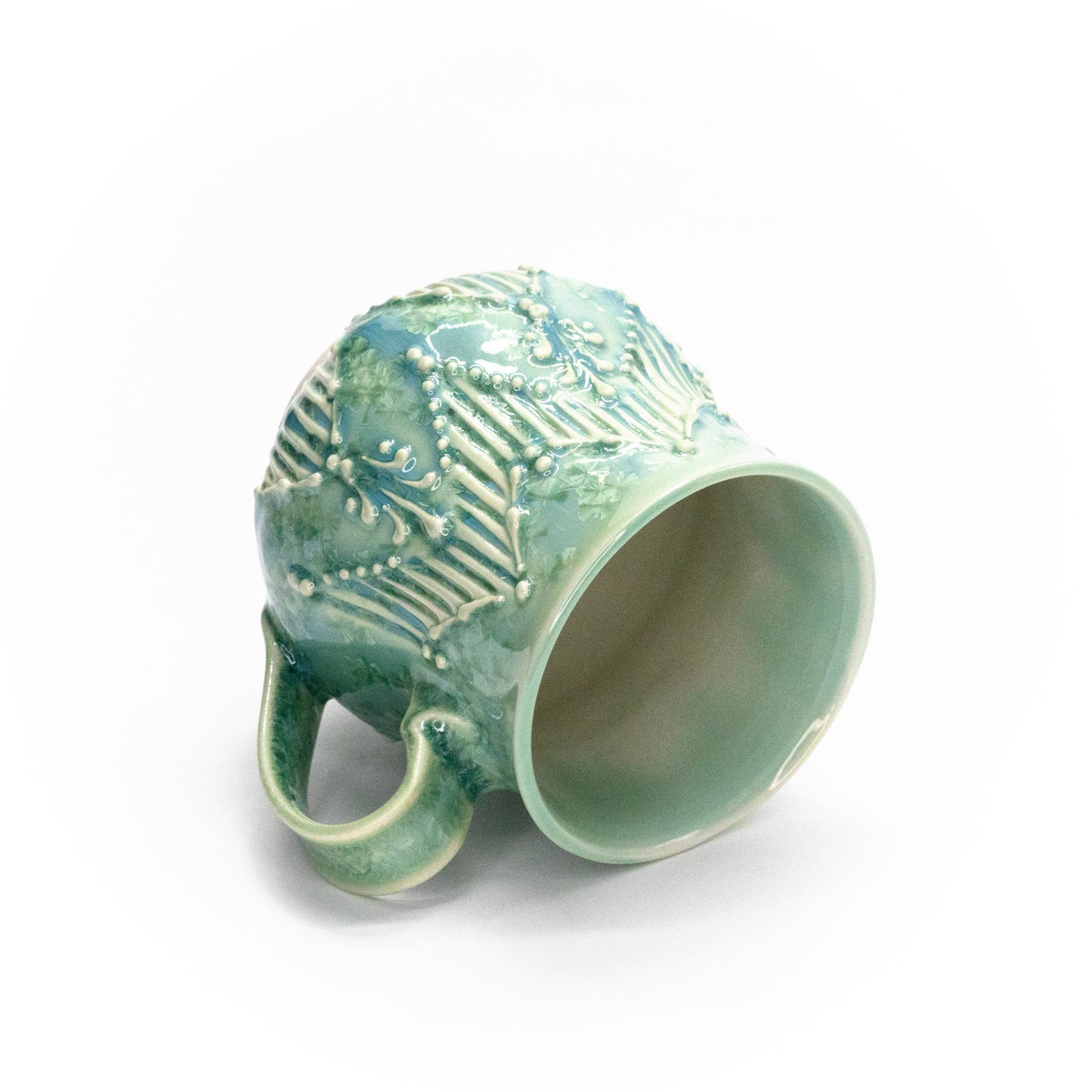 Turquoise Crystalline Mug by Savanah Conrad