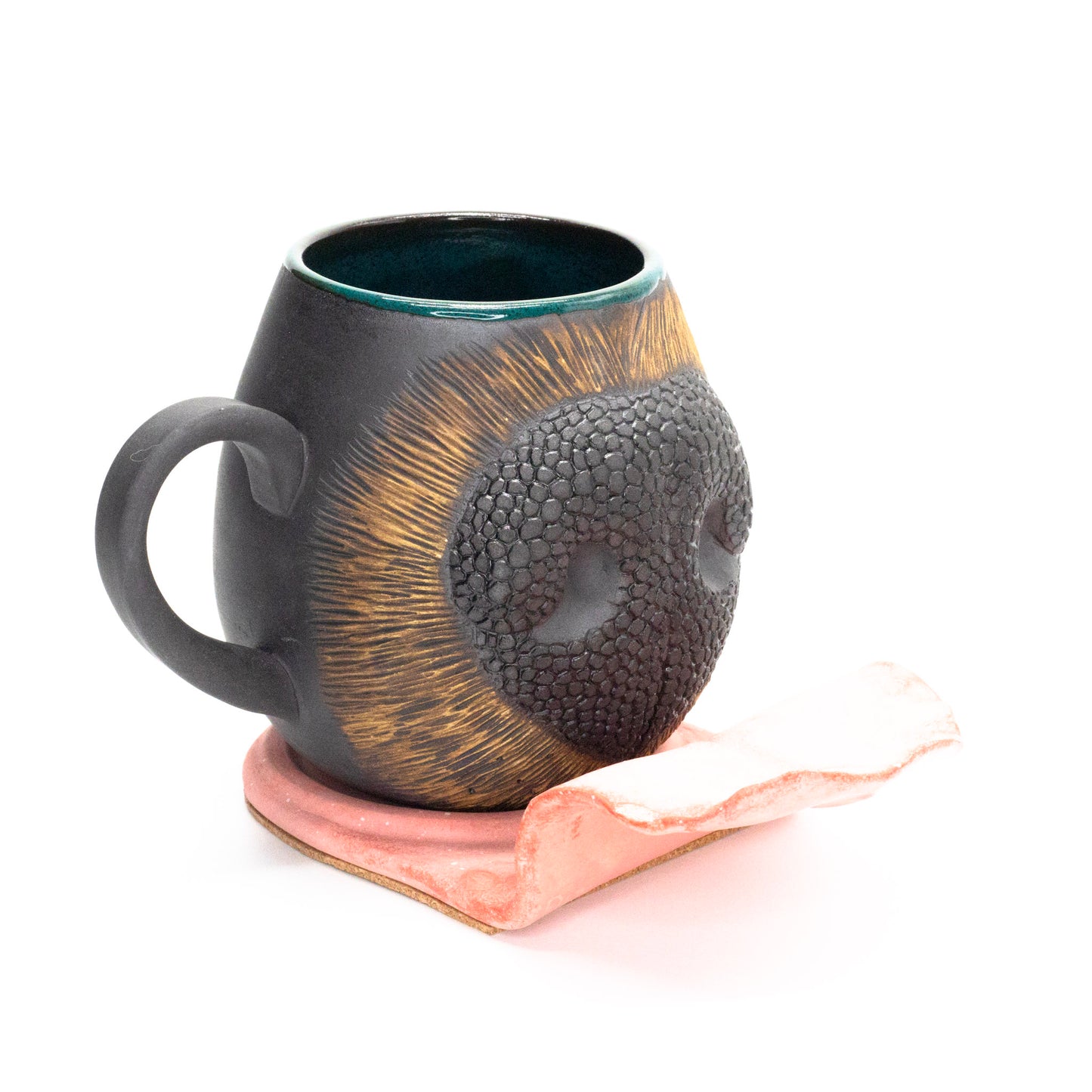 Snoot #655 and Tongue Coaster by Curiosibee Ceramics