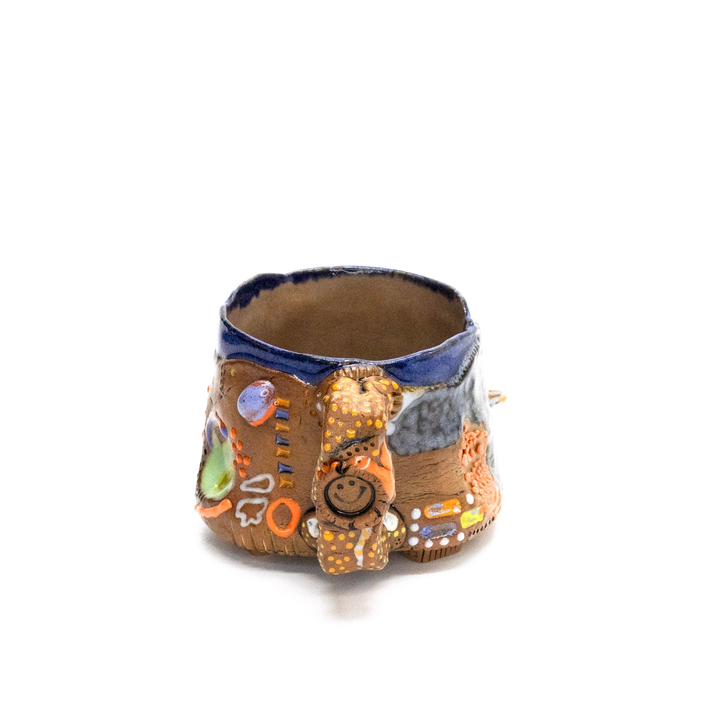 Blue and orange statement mug by Texas Plant Collective
