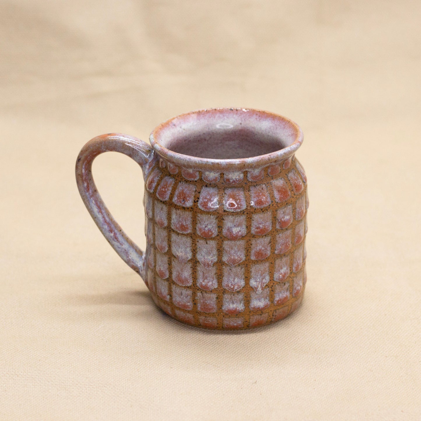 Poppy/Rose Mist Flared Lattice Mug by Wrecky Designs