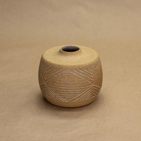 White Maze Bud Vase