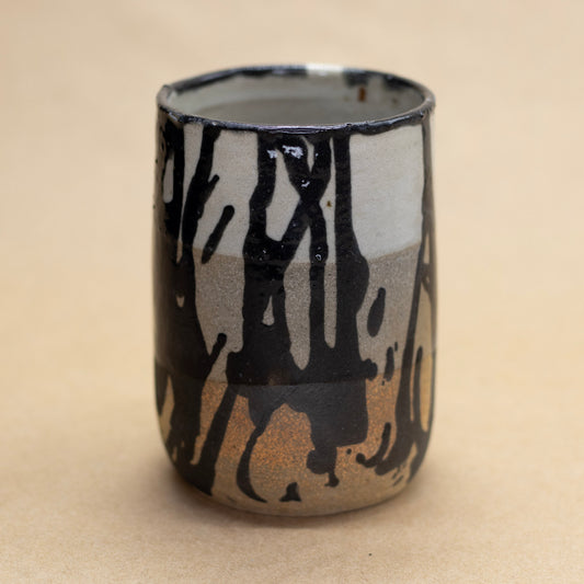 Modern Slip Trailed Column Vase