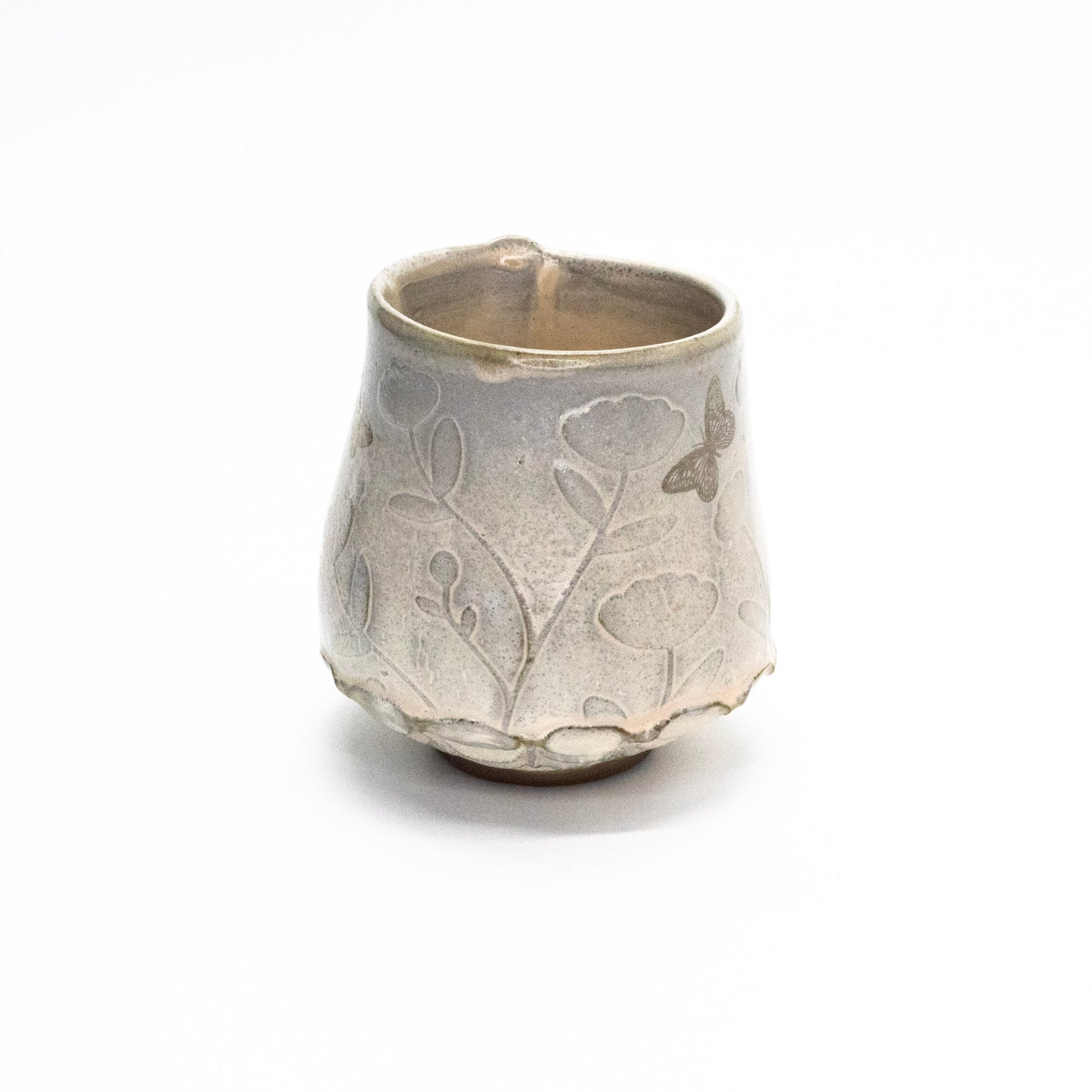 Posie mug with butterfly decals by Jen Harnetty