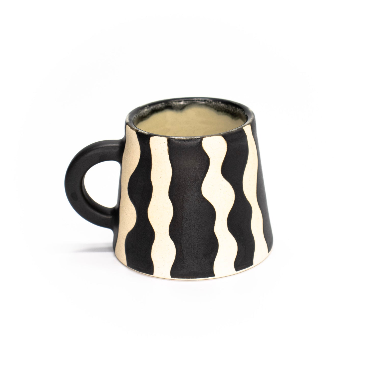 Small Pyramid White Contrast Mug by Emilie Skytta