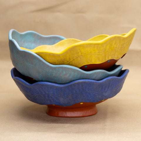 Small Scalloped Oval Bowls