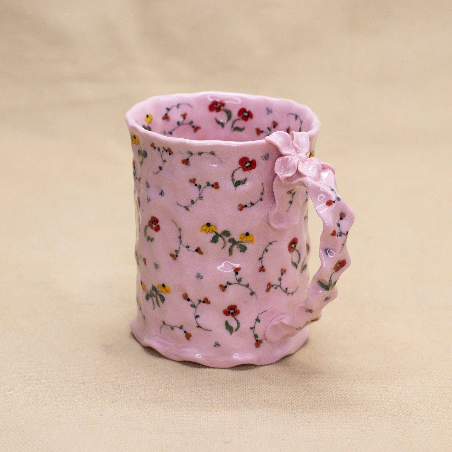 Rose Secret Garden Mug (flower handle) by Krista Cortese