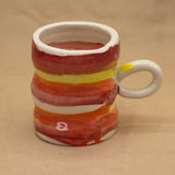 Pink and Yellow Mugs by Julie Burmeister