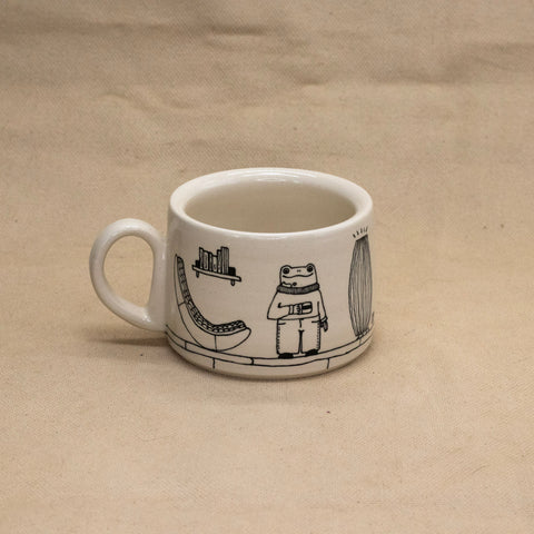 Froggy Modern House Mug by Rachel Burns Ceramics