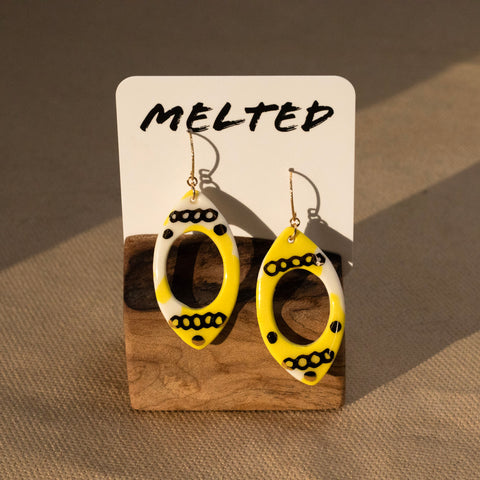 Open Drop Earrings #2 by Melted Porcelain