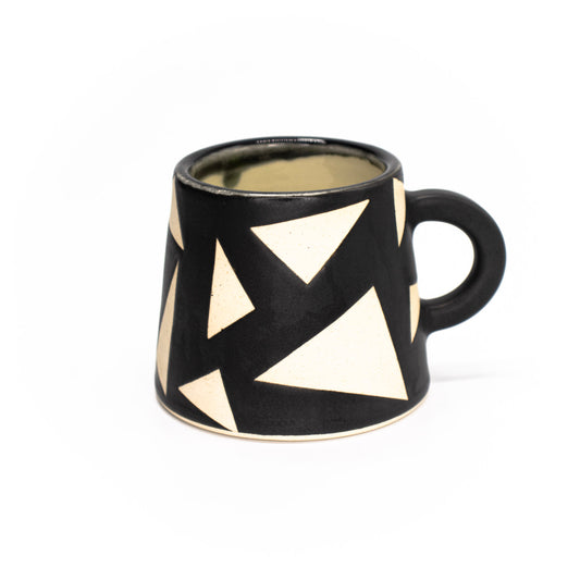 Small Pyramid White Contrast Mug by Emilie Skytta