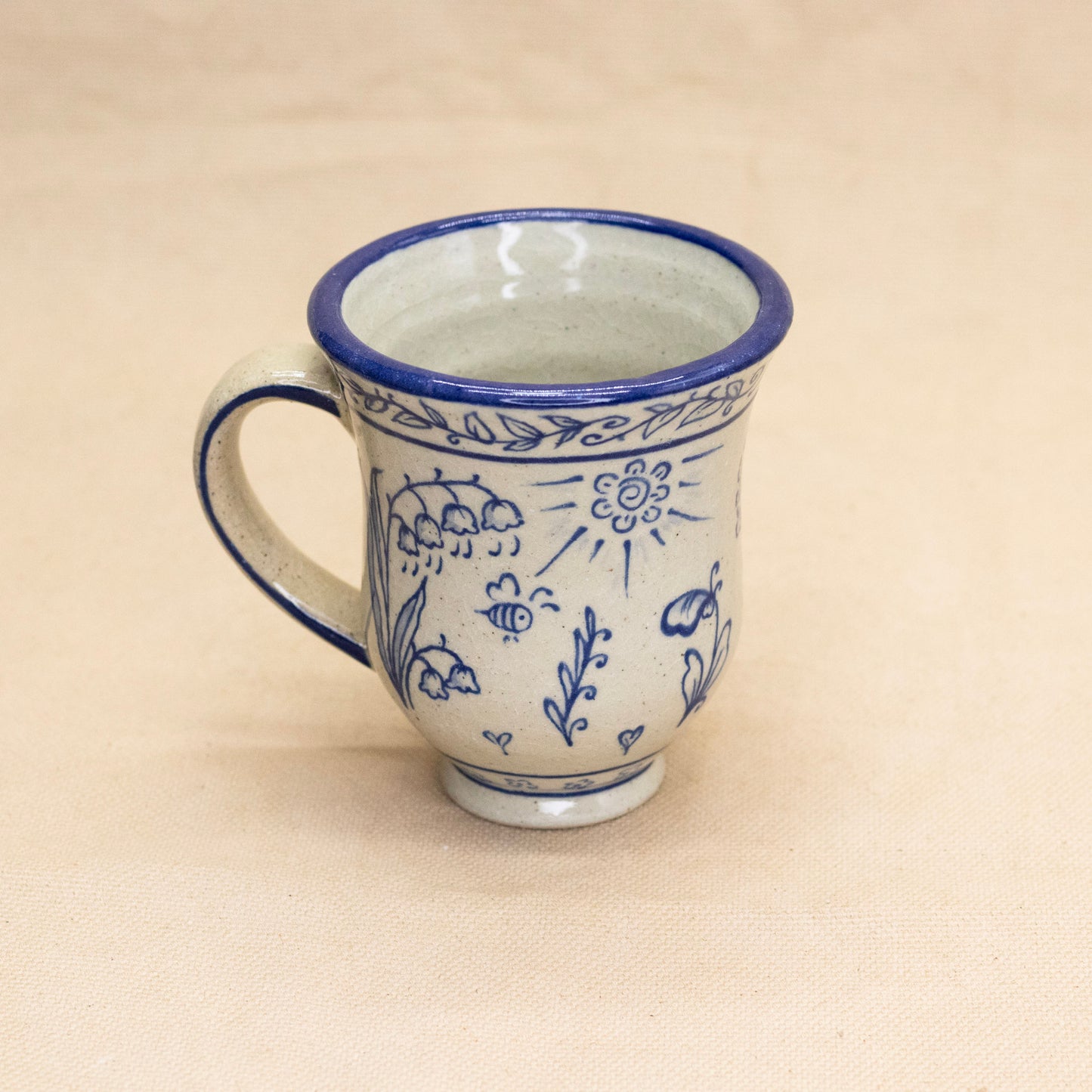 Floral Scene Mug by Caterpillar Clay