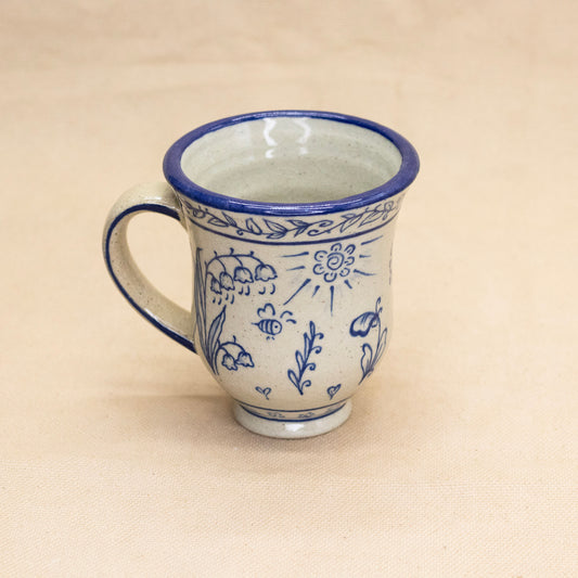 Floral Scene Mug by Caterpillar Clay
