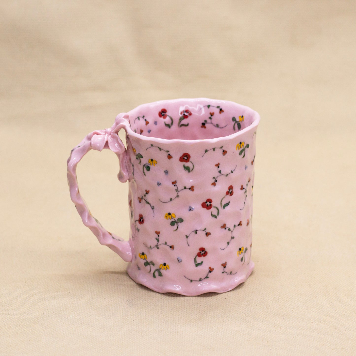 Rose Secret Garden Mug (flower handle) by Krista Cortese