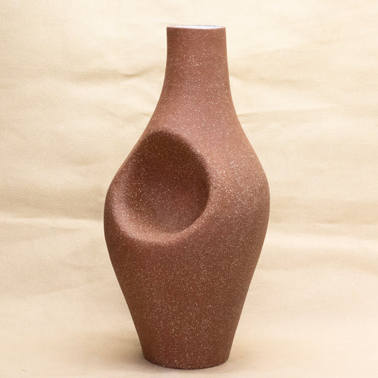 Sculptural Vase with Circular Hollow by Alex Staheli