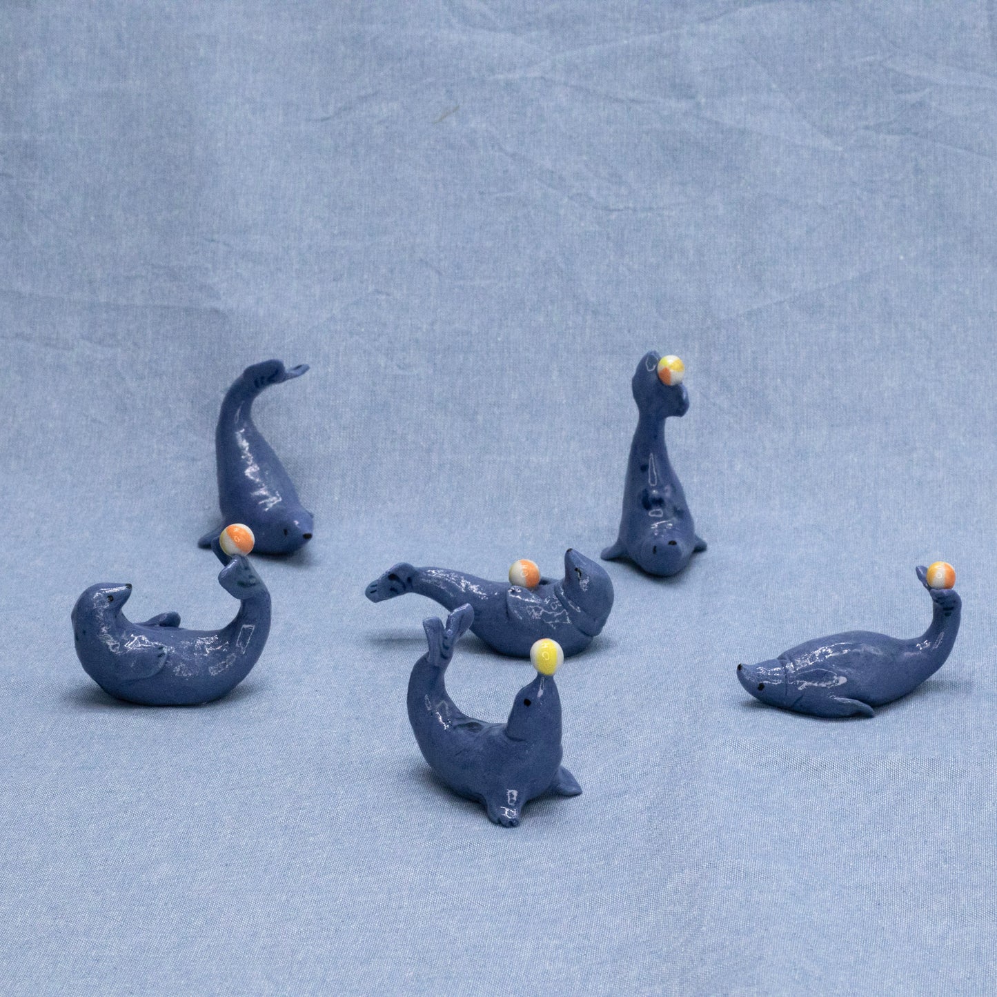 Silly Seal Figurines by Honeydew Moon Studio