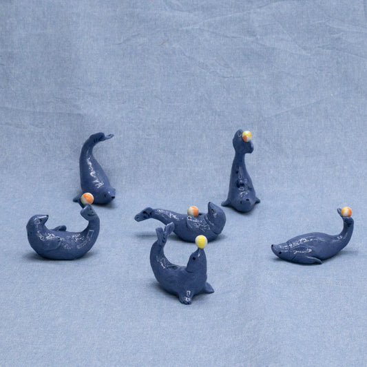 Silly Seal Figurines by Honeydew Moon Studio