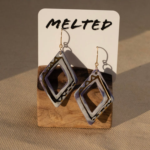 Open Drop Earrings #4 by Melted Porcelain